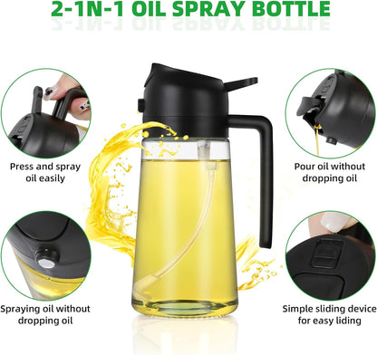 Premium 2-in-1 Oil Sprayer and Dispenser